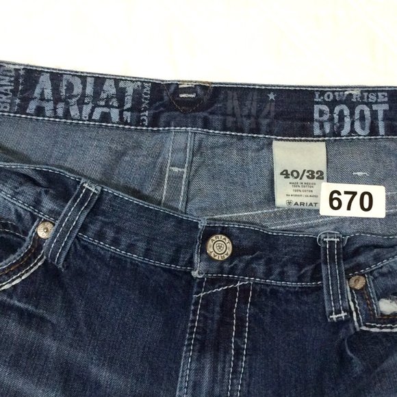 Ariat Denim M4 Low Rise Bootcut Jeans Medium Wash Size 40 x 32 - Picture 4 of 4